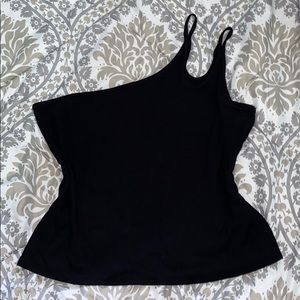 One Shoulder Ribbed Top